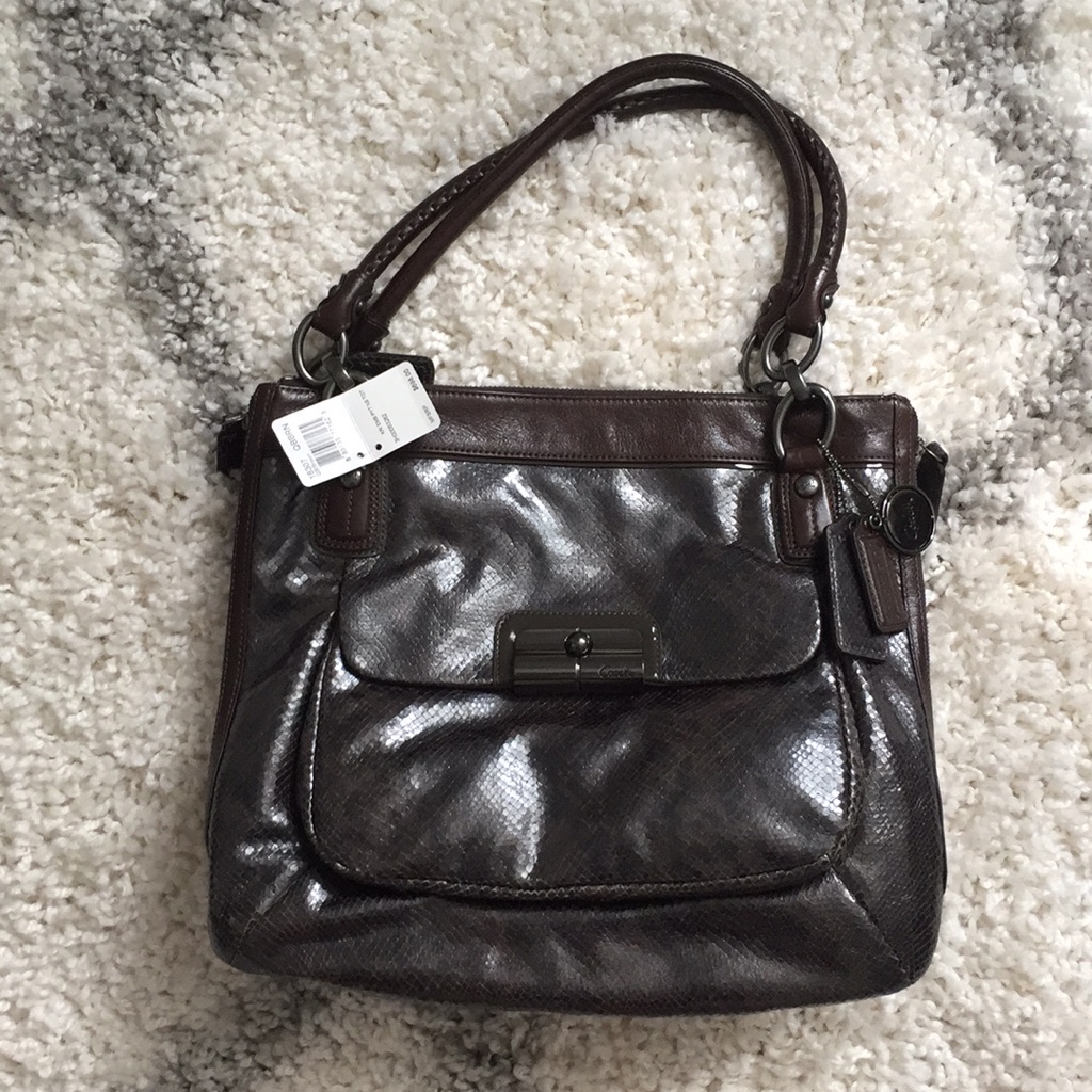 Coach Kristin Embossed Python Tote